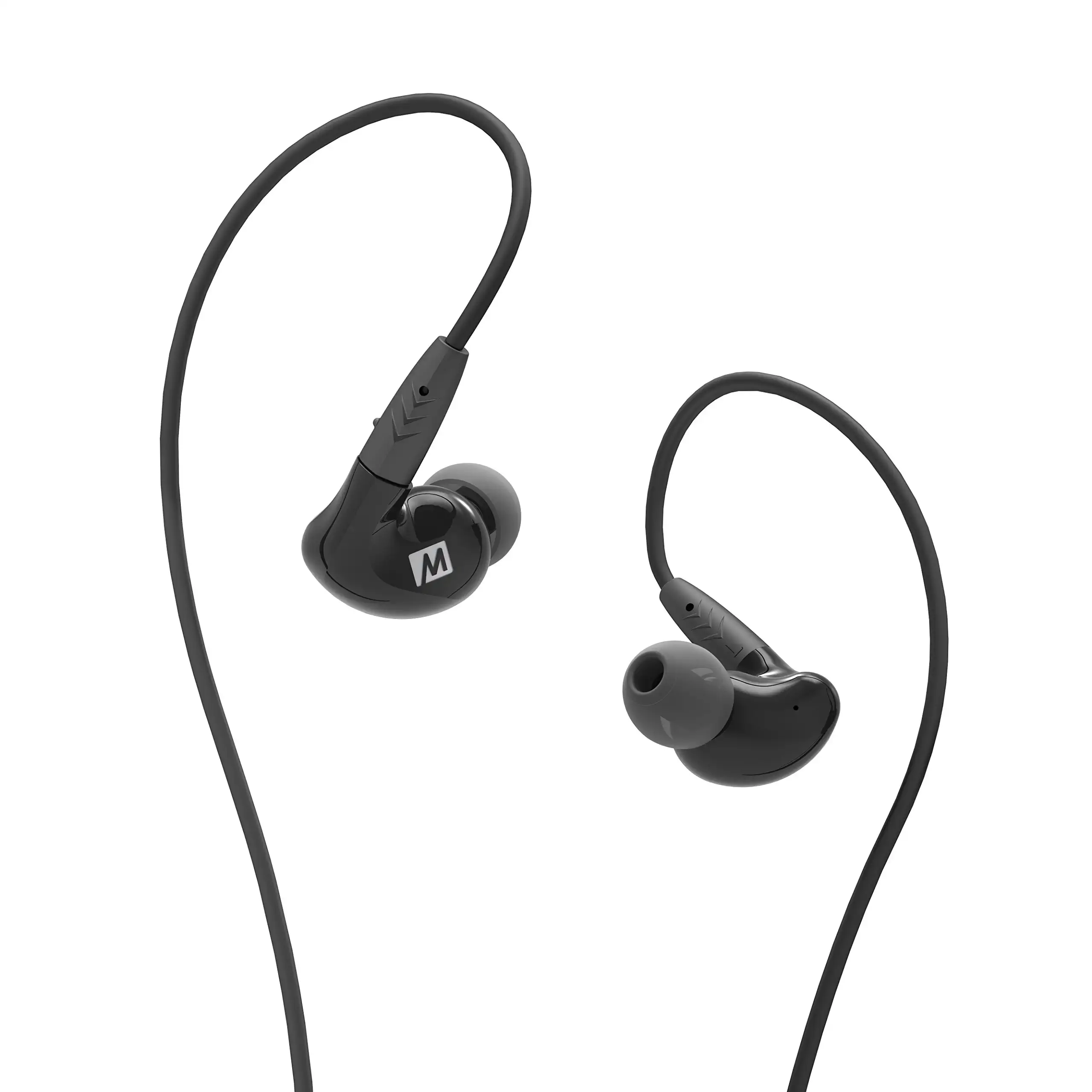 MEE audio - Pinnacle P2, Audiophile, In-Ear, Noise Isolating, Earphones with Replaceable Cable, with Mic and Remote - Black